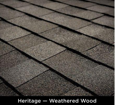 Heritage weathered wood architectural shingles