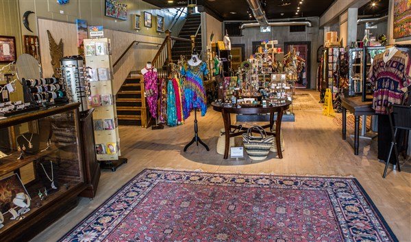 Retail shop featuring products made by WV and women artisans.