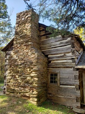 Walker Sisters house, about 1.5 miles up the trail from the Little Greenbrier School