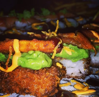 Spicy tuna and avocado crispy rice