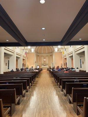 View of the Church Interior from under the choir loft