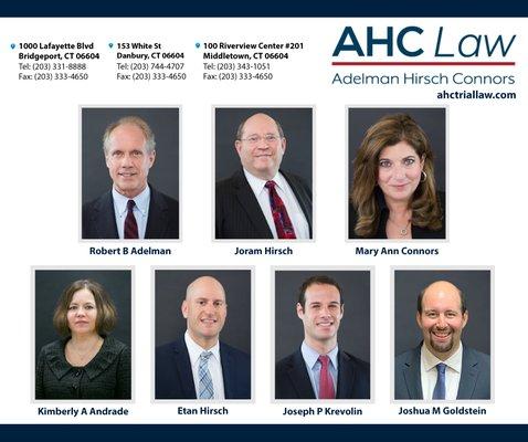 All 7 of our trial attorneys are members of the CT Bar Association and the CT Trial Lawyers Association.