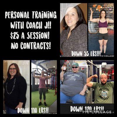 Training with J $25 a session. No Contracts.