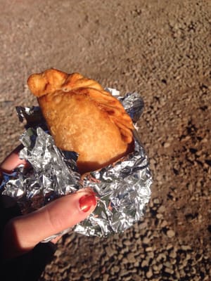 Tasty chicken empanada. $2