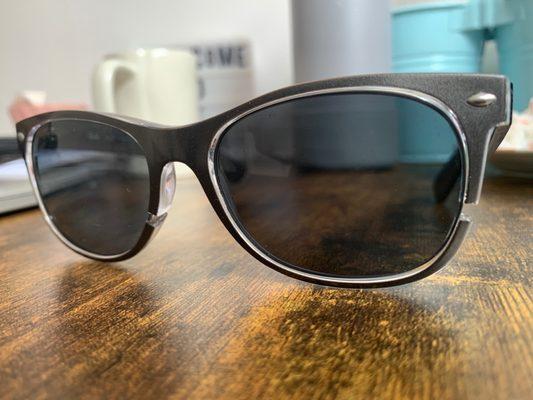 Ray ban frames broke when he tried to change lenses. Nobody warned me that this might happen so now I just need to buy new frames!