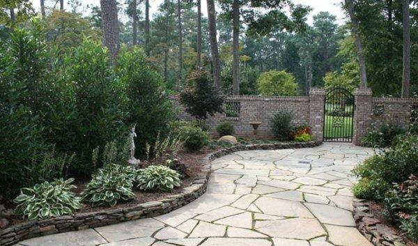 Garden walkway/ hardscapes done by Custom Stone Co.