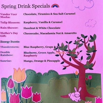 Spring drinks menu!