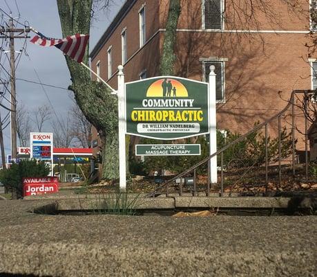 Sign seen from Prospect Avenue