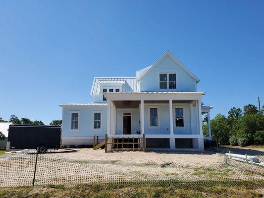 Regal white kynar 500 paint. Aluminum Metal Roof Installed in Emerald Isle NC!