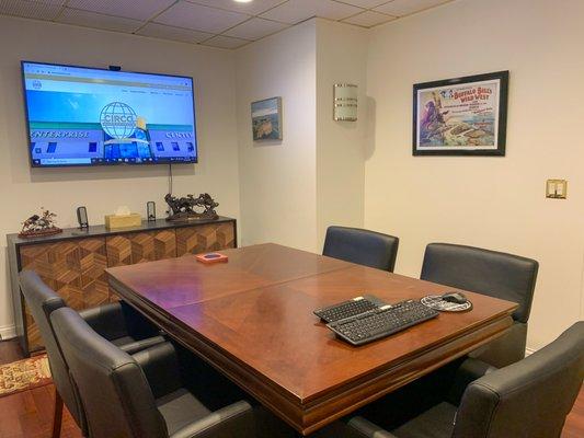 One of the 9 high tech conference rooms in the Enterprise Center of Omaha