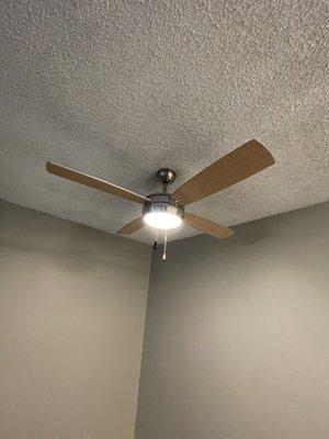 Fan and lights installation