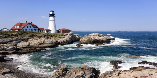 Beautiful view of the Ocean in Maine