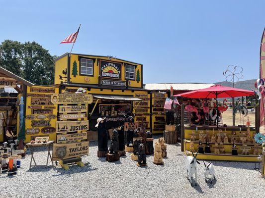 California Redwood Signs offers custom wood signs while you wait!