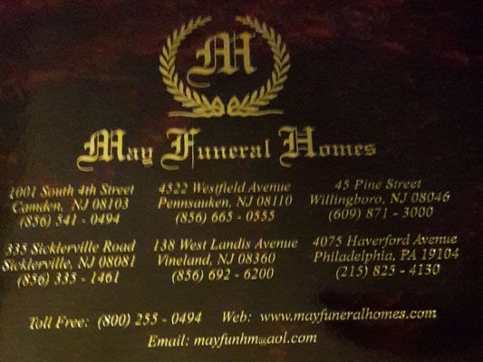 May Funeral Home  Sucks.