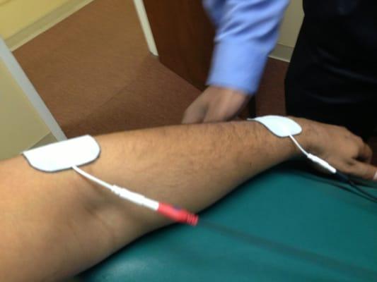 Electric stimulation on my forearms