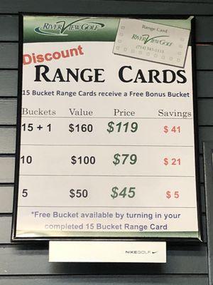 range cards pricing