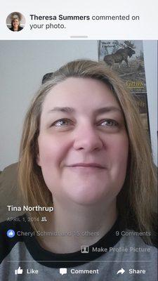 Tina Marie Northrup owner of Tina Marie healing hand