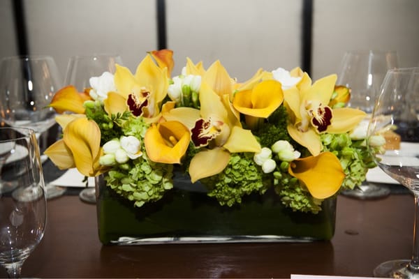 Floral table Decor for a baby shower.