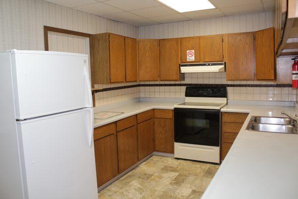 Your kitchen with a new fridge.