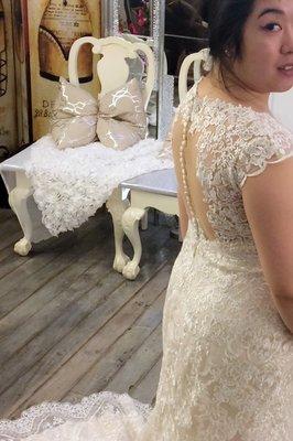 Just a little preview of the dress - she made sure everything was perfect :)