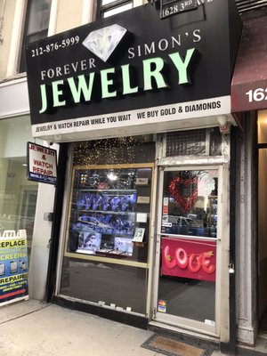 We sell, repair jewelry, polish and clean them while you wait.