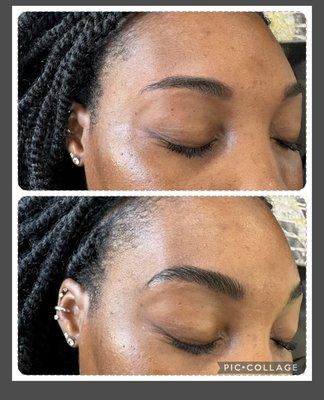 Brow lamination and tint