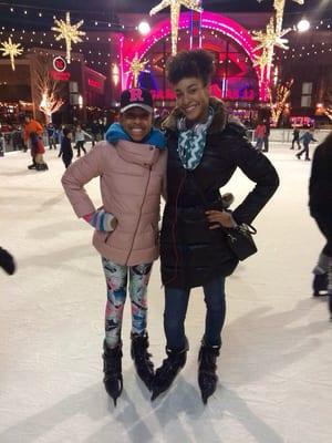 My cousin, Nia and I skating!