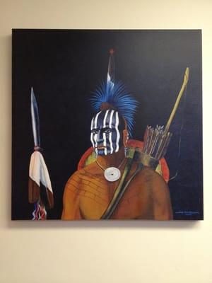 Painting inside the executive conference room at the Osage Nation. By Joe Don Brave.