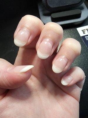 This is one month old nails, while naturally they grow out, the color and shape is still outstanding.