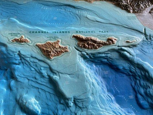 Beautifully crafted relief map