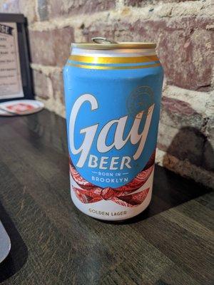 Yes, it's a gay beer!