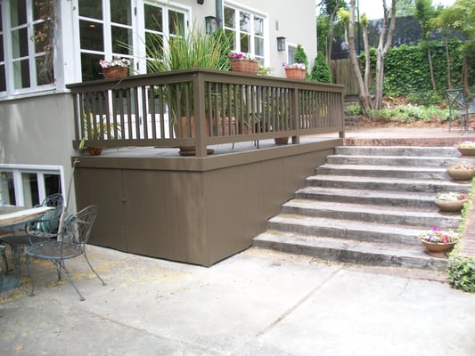 After Photo of a Complete Rebuilt Deck