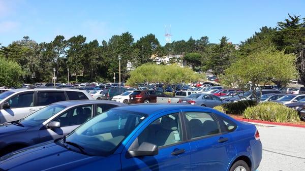 This is the parking lot of Diamond Heights