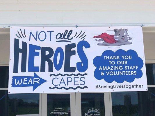 Heroes, volunteer, staff, thank you