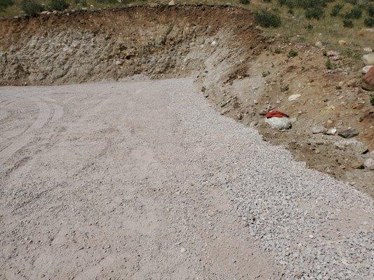 Gravel pad Glacier View CO