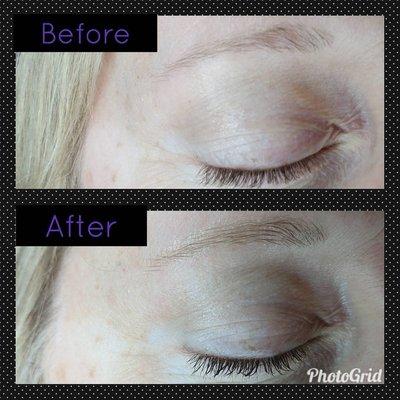 Keratin brow infusion, tint, wax