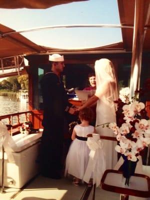 A wedding on the water aboard the Ark Angel