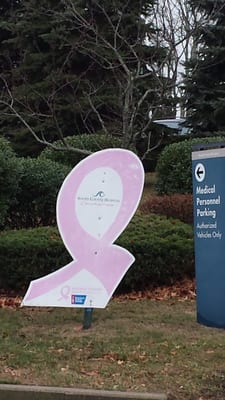 Use the West drive entrance for the breast health center...