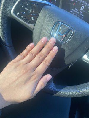 Pretty pink gel manicure