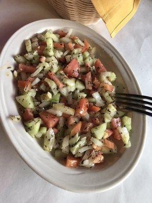 Tomato/Cucumber/Olive Oil & Spices salad