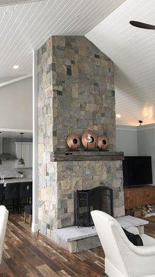 Stone Fireplace