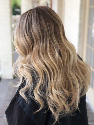 Balayage and baby lights