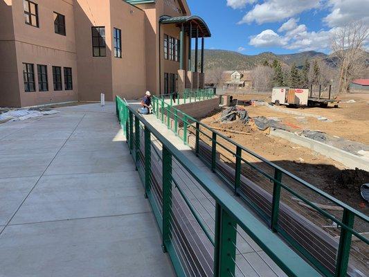 Cable railings for Mora County Complex