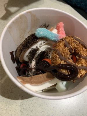 Chocolate and vanilla twist froyo