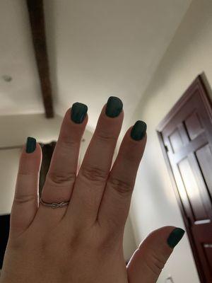 Natural nail with polish (4 days later)