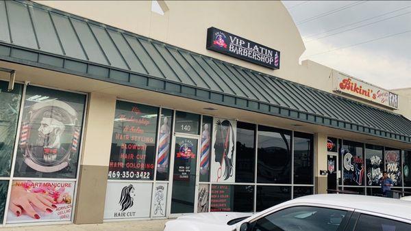 Name of barbershop and what it looks like from outside