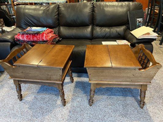 Refinished tables.