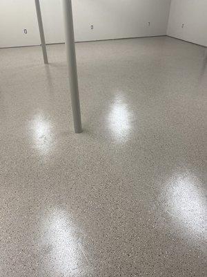 Epoxy floor in basement