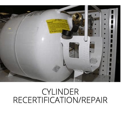 Safety is of the upmost importance. Propane cylinders must be periodically requalified to be safe for use. We will inspect each cylinder dur