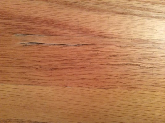 A defective wood floor plank, never repaired despite promises. They wouldn't even tell me name of vendor!